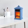 thumbnail image 3 of WEWARM Electric Ceramic Desktop Lantern Freestanding Fireplace, Blue, 3 of 8