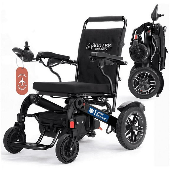 DECOMIL Motorized Intelligent Wheelchair for Adults, Electric Wheelchair for Seniors, 300 Lbs Capacity, Foldable and Lightweight, 2x250W Motors, 15 Miles Range, Portable Wheelchair for Elders