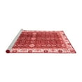 thumbnail image 2 of Ahgly Company Machine Washable Indoor Round Oriental Red Modern Area Rugs, 6' Round, 2 of 4