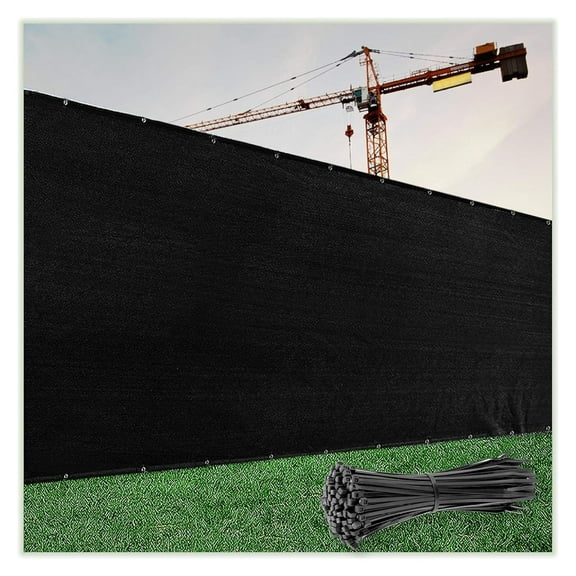 Customized Size Fence Screen Privacy Screen Black 4' x 13' - Grade 170 GSM - Heavy Duty - 3 Years Warranty - Cable Zip Ties Included 4' x 13' Custom Made Size Black 2nd Generation