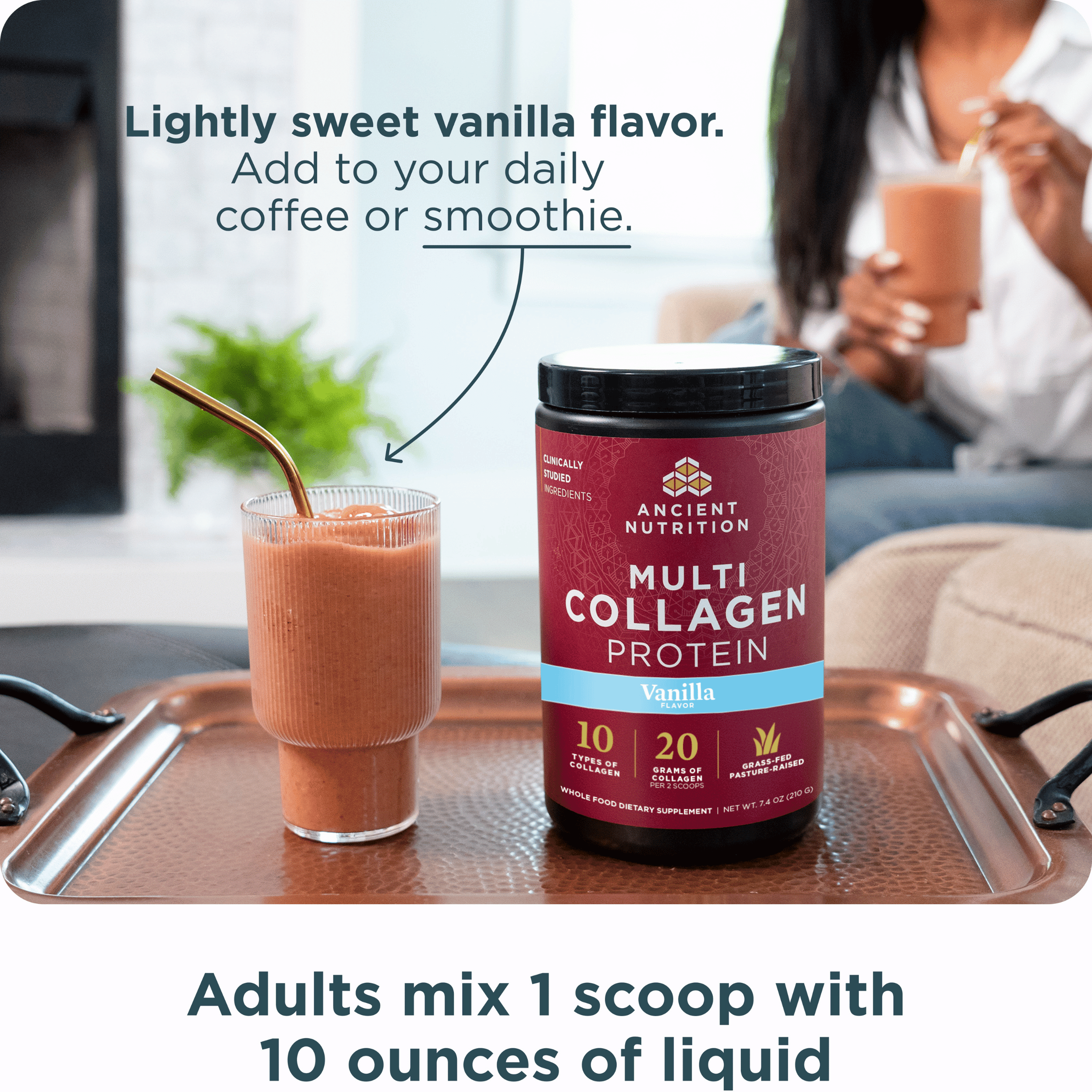 Ancient Nutrition Hydrolyzed Collagen Peptides Powder, Vanilla Multi Collagen Powder for Women and Men, 20 Servings, Supports Skin and Nails, Gut Health