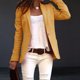 thumbnail image 5 of Trajes de chaqueta de mujer Blazers de negocios de manga larga Color sólido Cuello en V Traje diario FLhrweasw Para estrenar, 5 of 9