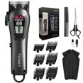 thumbnail image 1 of TCMKY Cortapelos para hombres Cortapelos profesional para hombres Cortapelos de peluquero inalámbricos y con cable para corte y aseo del cabello. Kit de cortapelos recargable para el hogar (plateado), 1 of 5