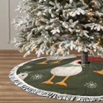 thumbnail image 3 of Christmas Tree Skirt, Mallard Ducks Wild Birds Christmas Tree Decorations Indoor, Tree Skirts Mat With Tassel Trim for Halloween New Year Holiday Christmas Party Decor 36 Inches, 3 of 7