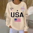 thumbnail image 2 of MEICHEN 250th Anniversary Usa Flag Printed Crew Neck Sweatshirt for Women Trendy Hoodless Pullover Top Patriotic Hoodless Sweatshirt, 2 of 4