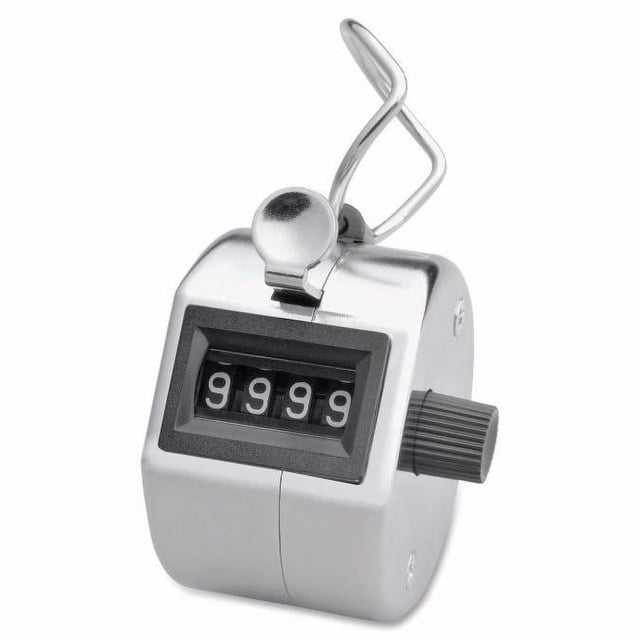 Portable Handy 4 Digits Metal Tally Number Golf Test Lap Counter Number Clicker