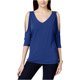 thumbnail image 2 of Blusa I-N-C con Cuello en V y hombros descubiertos Azul Mediana Pull-over, 2 of 2