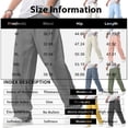thumbnail image 4 of Nestiefly Mens Cotton Linen Pants, Casual Fabric Loose Comfort Trousers Drawstring Pockets Golf Pants Yellow 3XL, 4 of 6