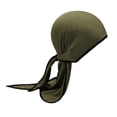 thumbnail image 2 of Head Wrap Hat Long Tail Comfortable Mesh Fabric Balding Hair Caps for Daily Wear Dark Green, 2 of 6