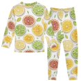 thumbnail image 2 of joogoo Lemon Fruits Pajamas Set Long Sleeve Soft Cotton Sleepwear 2 Piece 24M, 2 of 7