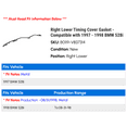 thumbnail image 2 of Right Lower Timing Cover Gasket - Compatible with 1997 - 1998 BMW 528i, 2 of 2