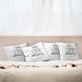 thumbnail image 7 of Ambesonne Saying Throw Pillow Cover 4 Pack, Positive Life Message, 24", Charcoal Grey White, 7 of 7