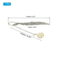 thumbnail image 2 of Uxcell Metal Feather Bookmarks Book Marks Page Markers Gift Box Packaging White Pendant, White, 2 of 7