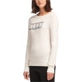thumbnail image 1 of DKNY Womens Block Logo Pullover Sweater, White, Medium, 1 of 1