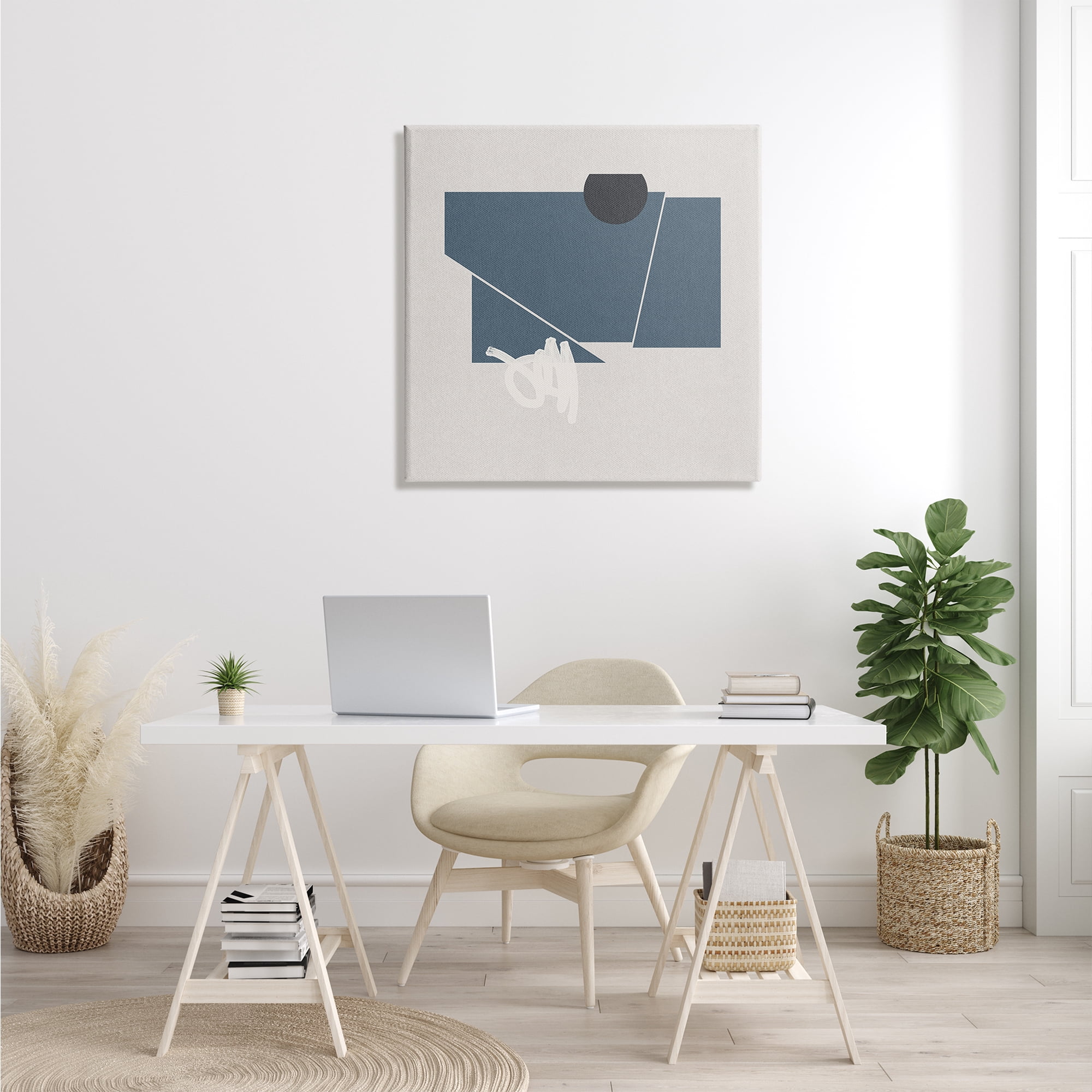 Stupell Industries Modern Breaking Shapes Abstract Blue Sharp Lines, 30 x 30, Design by Jacob Green