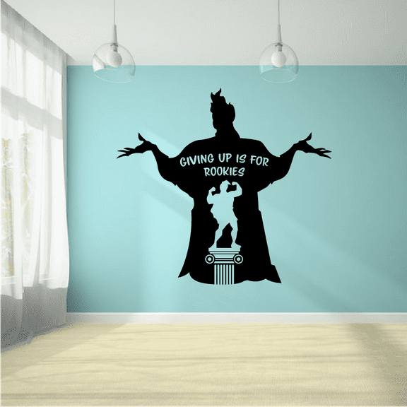 Giving Up Is For Rookies - Hercules Disney Movie Quotes Motivational Quote Hercules And Hades And Hades Vinyl Wall Decal Sticker Art Home Room Bedroom Living Room Nursery Kinder Décor Size(28x30 inch)