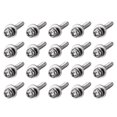 thumbnail image 1 of Unique Bargains M2x5mm Stainless Steel Phillips Pan Head Machine Screw Spring Plain Washer 20pcs, 1 of 2