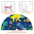 thumbnail image 6 of Kll 30" Christmas Tree Skirt Dinosaur In Space Xmas Tree Skirts Mat For New Year Xmas Holiday Party Indoor Outdoor Home Decoration, 6 of 9