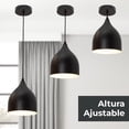 thumbnail image 3 of Lámpara colgante moderna LámparaYa negro mate 1 luz E27 40W, 3 of 5