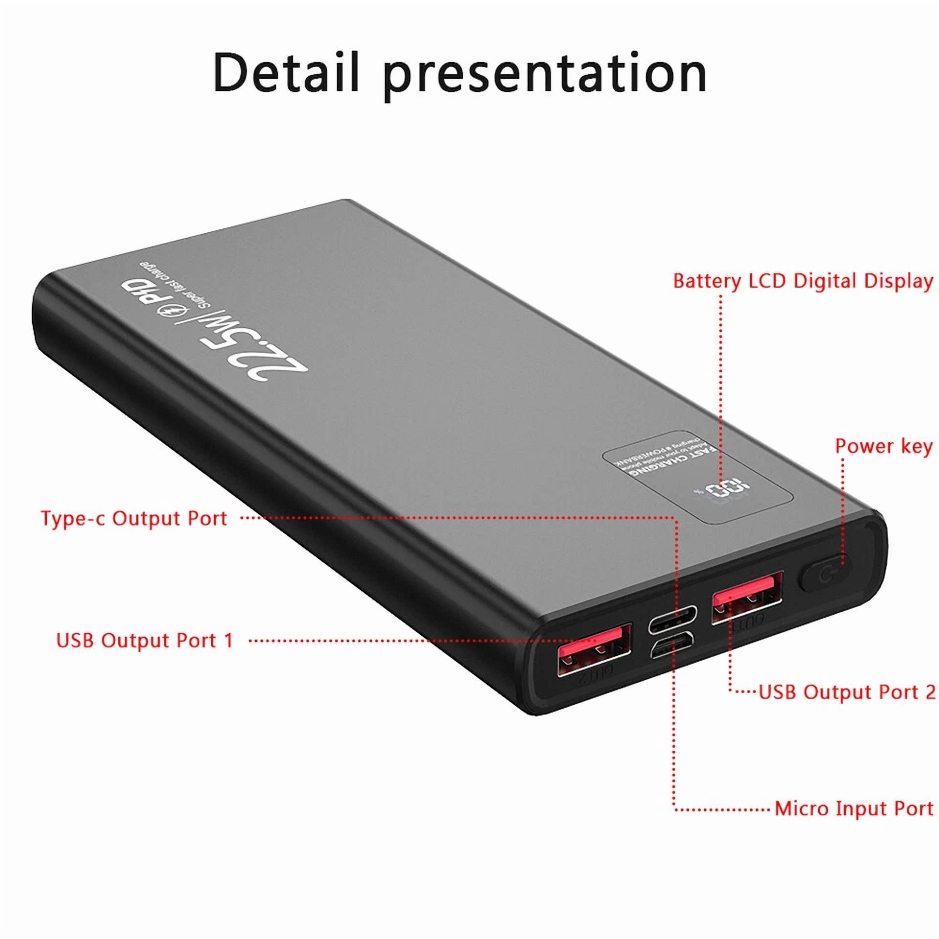 New Power Bank 10000Mah Charging Portable External Battery Backup For Cell Phone