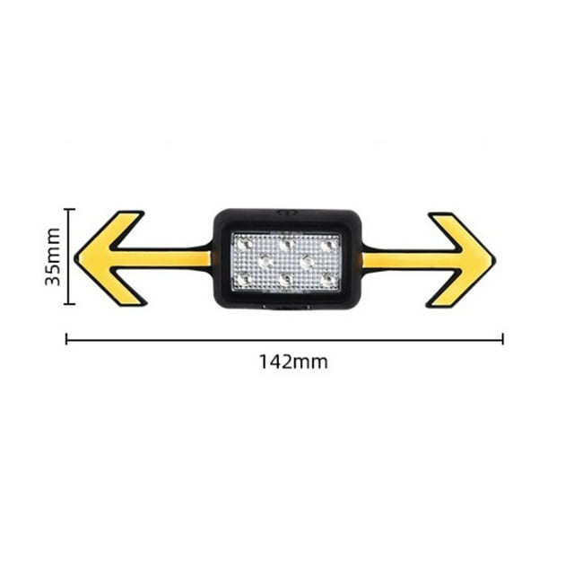 Motorcycle Turn Signals, Motorcycle Helmet Light Bicycle Scooter Riding USB Rechargeable Remote Control Warning Light