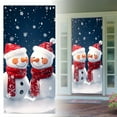 thumbnail image 1 of Holiday Curtain Banner with Pattern Door Wall Hanging Decor Festive Home Atmosphere Ornament for Party, 1 of 6