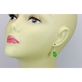 thumbnail image 2 of 14k Gold Filled Cubic Zirconia Green Earrings Faceted Pear Teardrop Simulated Peridot In Cz 1.2" Classic Everyday Drops Designed for Adult Women, 2 of 4