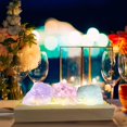 thumbnail image 3 of HUGFEGWE Wooden Light Base, Wooden LED Base 4.33 Inch Rectangle Display Pedestal Night LED Light Lamp Base Lighted Display Stand with USB Switch for Crystal, Blow Glass, Acrylic Art U2537-6411, 3 of 8