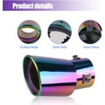 thumbnail image 3 of GFDYREE 1 PC Stainless Steel Exhaust Tip, 2-2.5 Inch Inlet Polished Exhaust Pipe, Car Exhaust Pipe Flue Muffler, Compatible with Most Vehicles Exterior Rear Tip Pipe Modified (Multicolored/B, 3 of 6
