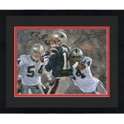 Framed Tom Brady & Charles Woodson Autographed 16" x 20" Tuck Game Photograph - Fanatics Authentic Certified