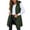 Green, variant on cocolona Long Puffer Vest for Women Hooded Sleeveless Stand Collar Casual Coats Fall Winter Zipper Warm LightWeight Jacket with Pocket