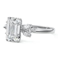thumbnail image 2 of Eterna jewel 1.7 Ct Emerald Cut Lab Created Diamond Women's Engagement Ring - 14K White Gold Plated Diamond Wedding Ring - Wedding Ring - Anniversary Gift - Valentine Proposal Ring, 2 of 4