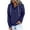 Navy, variant on Winter Savings Clearance! Lindreshi Sweatshirts for Women Loose Fit Clearance Women's Hooded Solid Color Long-Sleeved Sweatshirt Casual Blouse Pullover Tops