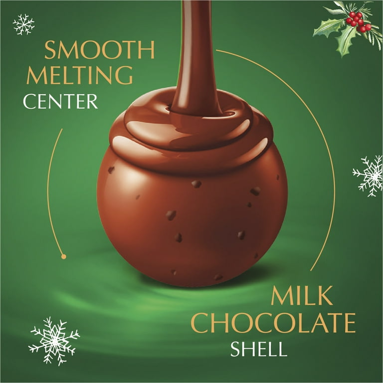Mint Milk Chocolate LINDOR Truffles 800-pc Case (353 oz)