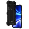thumbnail image 1 of R-JUST For iPhone 16 Plus Case Aluminum Alloy Mechanical Armor Hollow Phone Back Cover - Black, 1 of 3