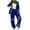 Blue, variant on Suit Set for Women Comfy Oversized Blazer Jacket and Wide Leg Pants Suits Notch Lapel Casual Business Dressy Sets White L
