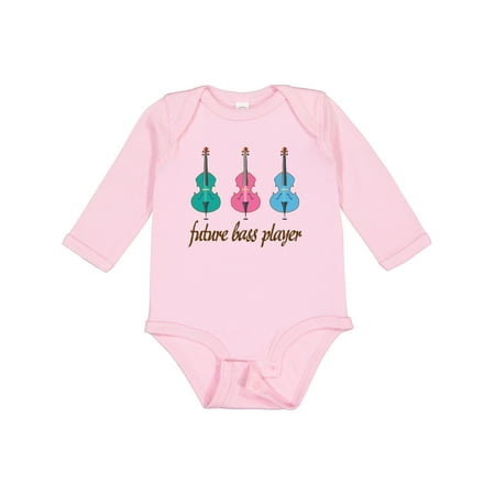 

Inktastic Bass Player Kids Future Gift Baby Boy or Baby Girl Long Sleeve Bodysuit