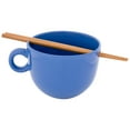 thumbnail image 2 of Superman 860925 Superman Logo Ramen Bowl with Chopsticks, Blue, 2 of 3