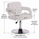 thumbnail image 3 of Silla tapizada de piel sintética FurnitureR para oficina en casa Blanco, 3 of 7
