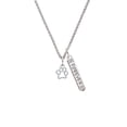 thumbnail image 2 of Delight Jewelry Silvertone Small Open Paw Silvertone Forever Bar Charm Necklace, 23", 2 of 4