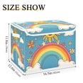 thumbnail image 5 of Yayeee Collapsible Cube Storage Bin with Lid Fabric Closet Decorative Basket with Handles, Rainbow with Stars, 5 of 7