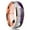 8mm rose gold, variant on Couple Tungsten Steel Ring Electroplated with 18K Rose Gold Inlaid with Meteorites and Natural Onyx