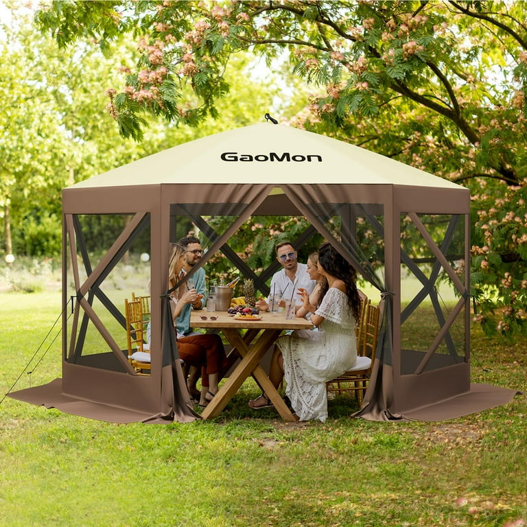VIVOHOME 12 X 12 6-Sided Pop-Up Canopy Screen Tent With