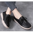 thumbnail image 3 of Elecsop Boat Shoes, Faux Leather Lace Up Slip on Women Loafers, Comfortable Casual Anti-Slip Shoes for Walking Work, 3 of 10