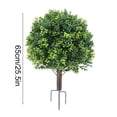 thumbnail image 3 of Cadancy Artificial Boxwood Tree Topiary Ball Planter Fake Outdoor Bush Potted Greenery Faux Shrub Uv Resistant Front Door Porch Plants Home Garden Yard Patio Farmhouse Decor, 3 of 6