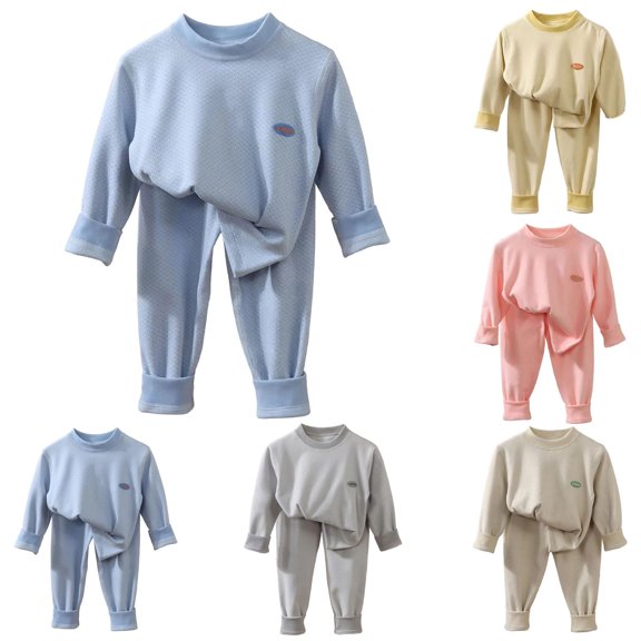 QSXADF Kid's Fall/Winter Fuzzy Casual Fleece Set Graphic Long Sleeve Tight Letter Thermal Top Pant 2 Piece Set For Home Wear Children Clothing Set