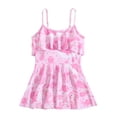thumbnail image 2 of ibiyuan One Piece Swimsuit Girls Drawstring Modest Ruched Bathing Suit Sparkly Bow Back Girls Swimsuits Size 14-16 Hawaiian Swimwear for Girls, 2 of 5