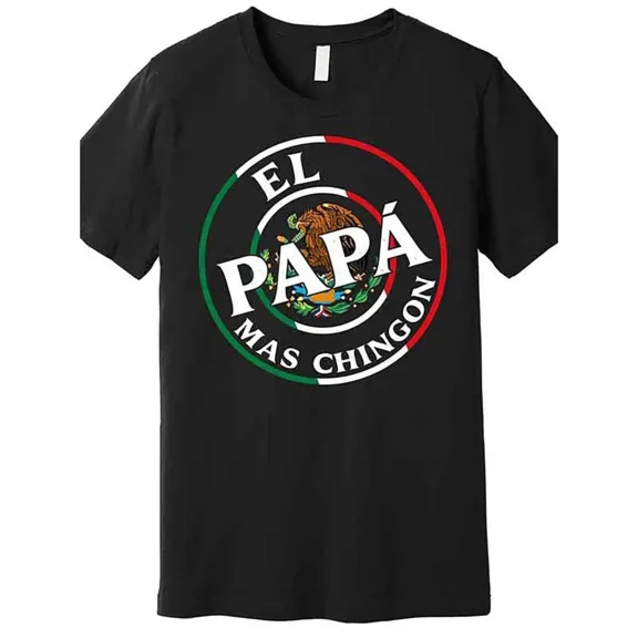 100% Cotton Father Day Gift Funny Mexican Dad Premium Short Sleeve Graphic T Shirt for Men Golf Gift T-Shirt For Men and Women