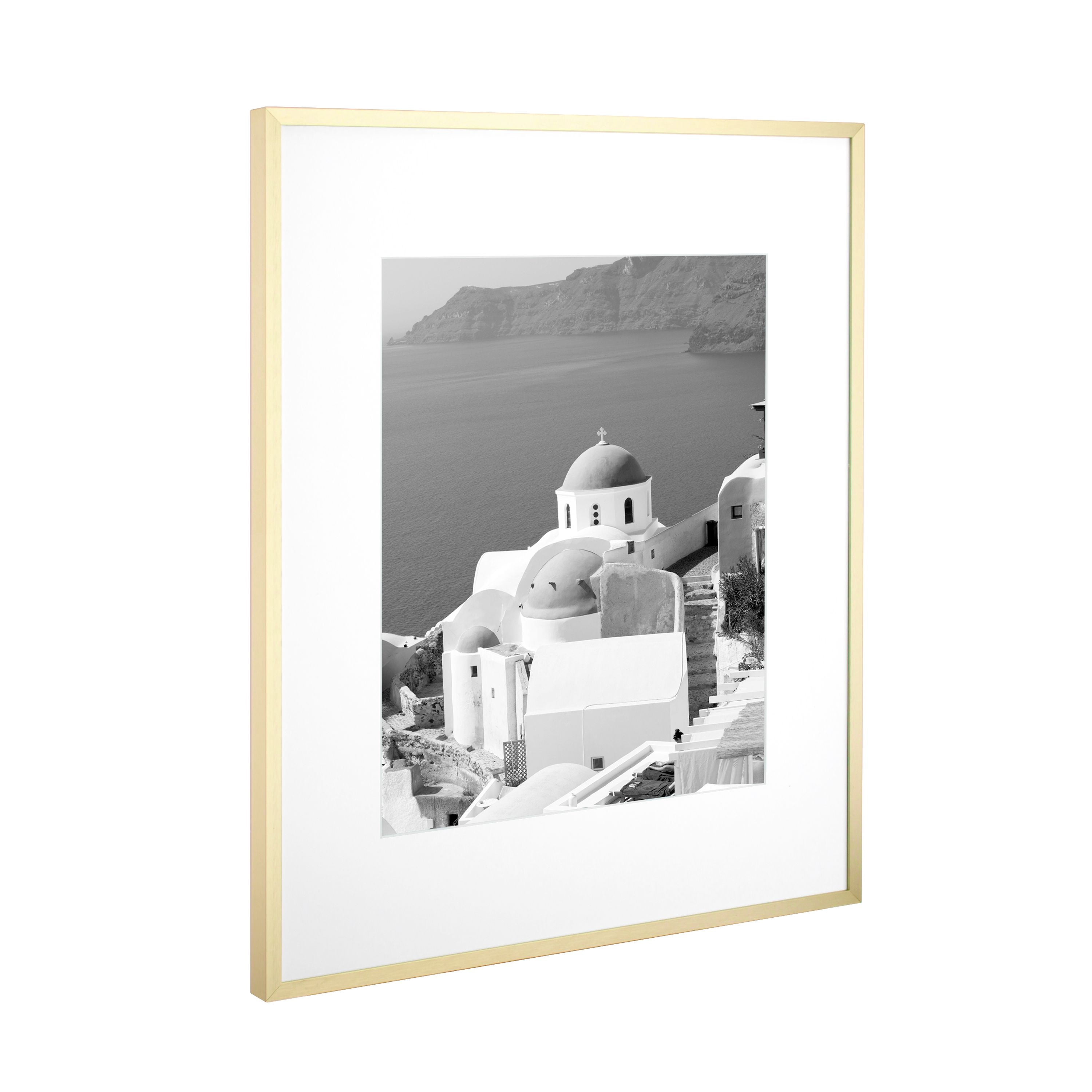 (2 pack) Better Homes & Gardens 16x20 Matted to 11x14 Metal Gallery Wall Picture Frame, Gold, Non Glare