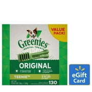 GREENIES Original Teenie Size Dental Dog Treats with FREE $15 Gift Card!